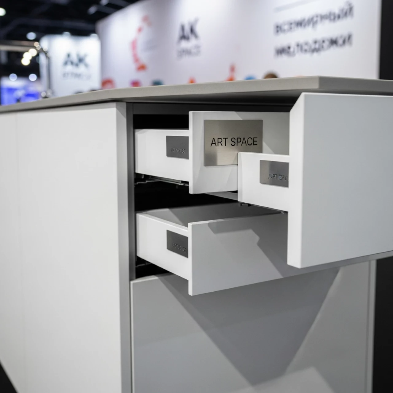 Аренда Ящики выдвижные с доводчиком для кухни в VK Stadium Sirius — ART SPACE