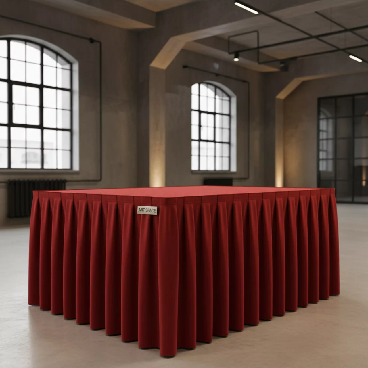 Аренда Юбка фуршетная габардин красная 2700 мм в VK Stadium Sirius — ART SPACE