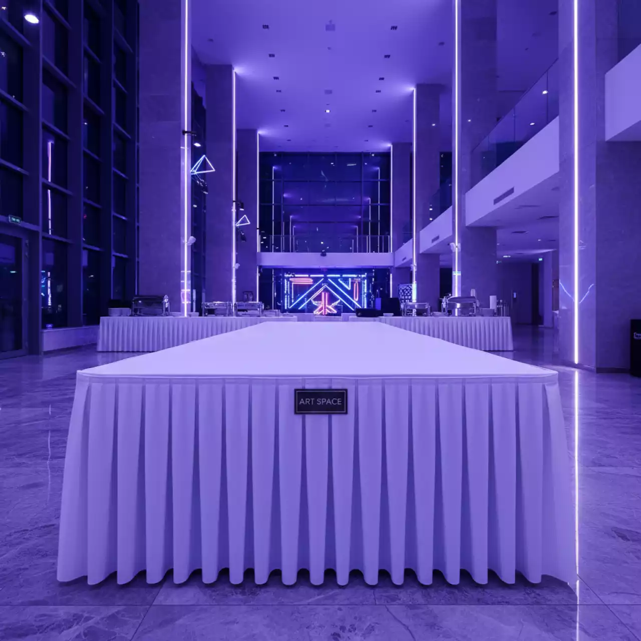 Аренда Юбка фуршетная журавинка белая 5800 мм в отеле Hyatt Regency Sochi — ART SPACE