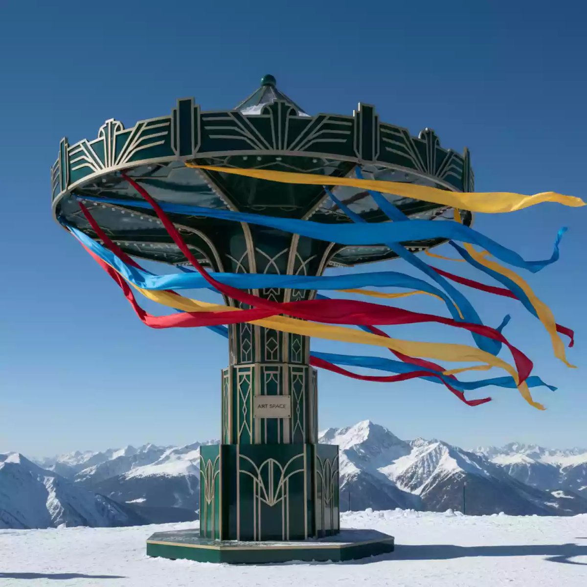 Аренда Забава ленточная карусель на площадке Rosa Peak (2320м) — ART SPACE