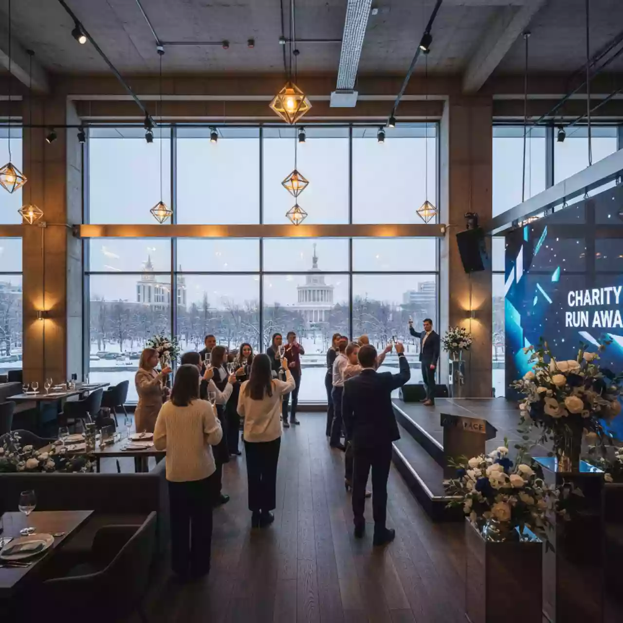 Аренда Забег благотворительный на ВДНХ в ресторане «Высота 5642» — ART SPACE