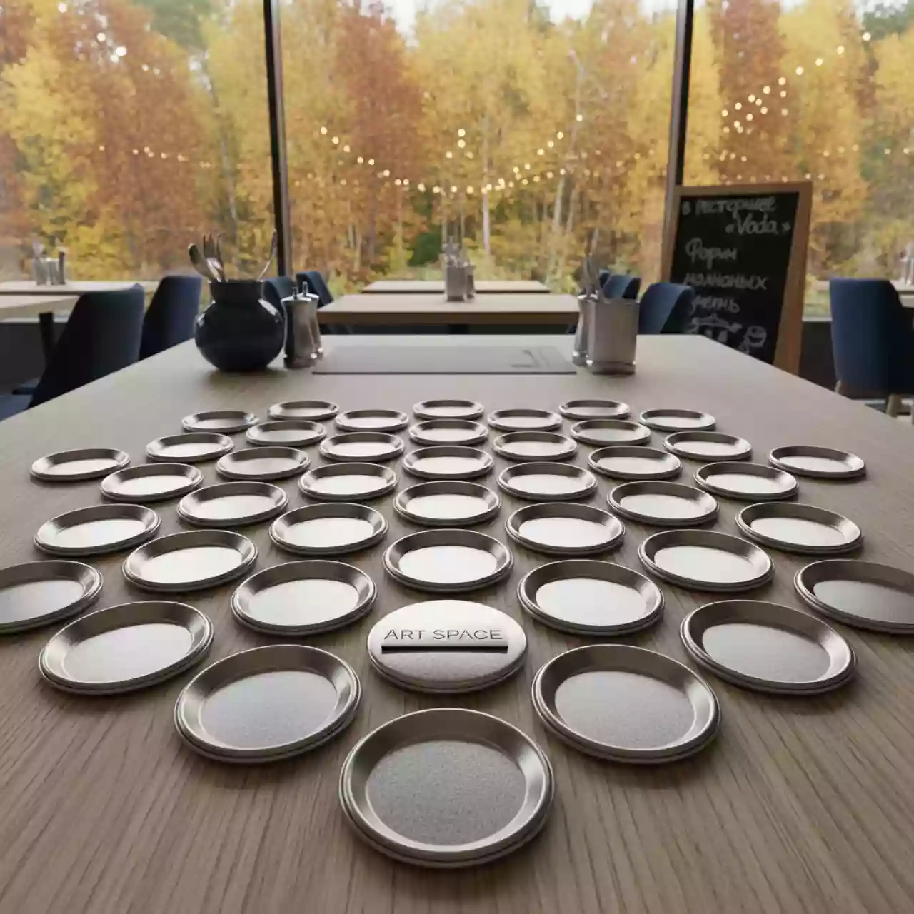 Аренда Заготовки для значков Bulros D 32 мм металл булавка 200 штук в ресторане «Voda» — ART SPACE