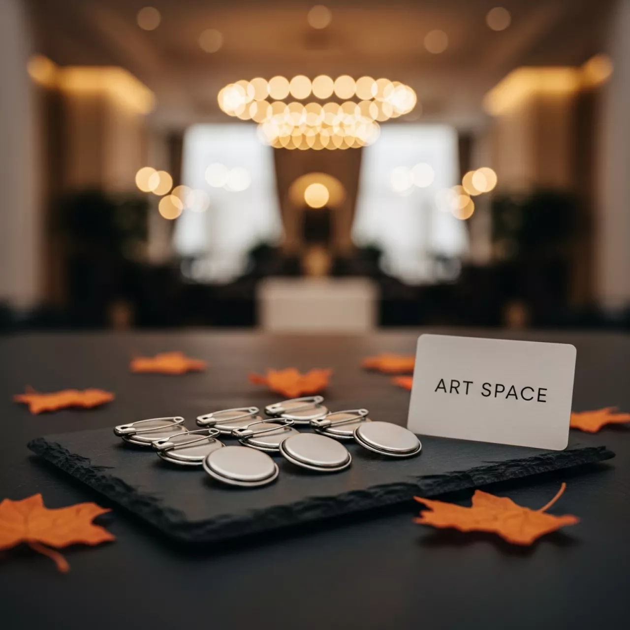 Аренда Заготовки для значков D 44 мм металл булавка в Radisson Collection Paradise — ART SPACE