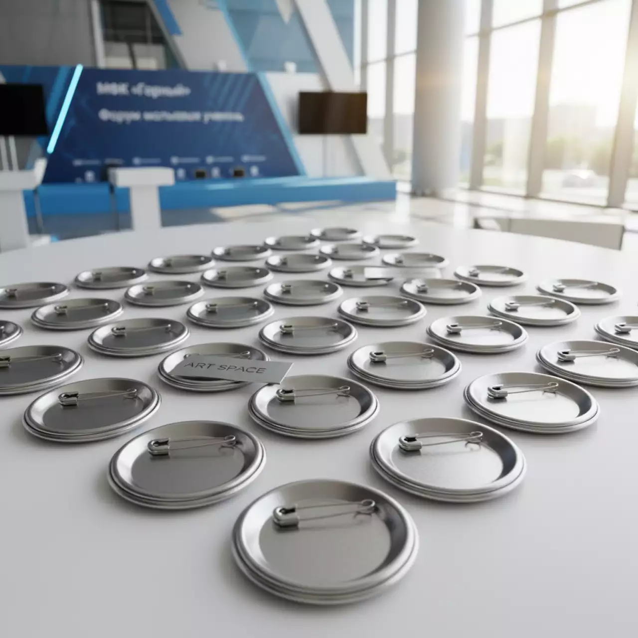 Аренда Заготовки для значков Talent d32 мм металл булавка в МФК «Горный» — ART SPACE