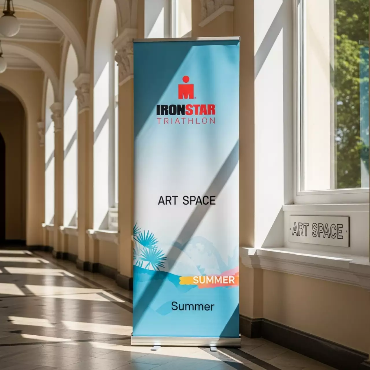 Аренда Замена полотна ролл ап стенда самостоятельная в санатории «Металлург» — ART SPACE