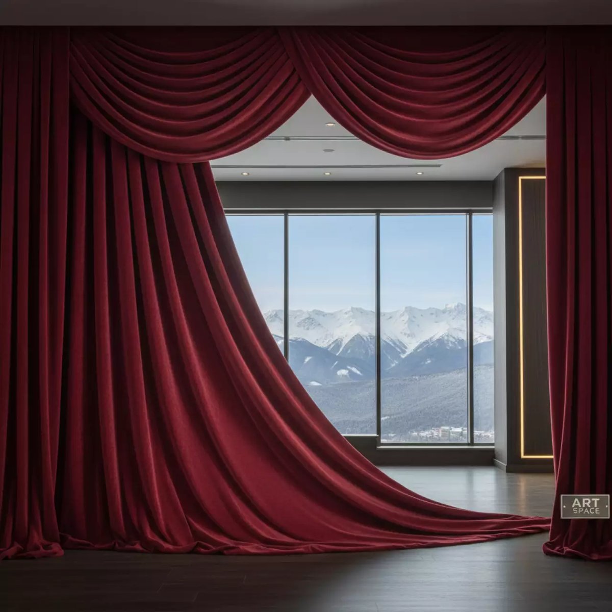 Аренда Занавес красный в казино «Сочи» — ART SPACE