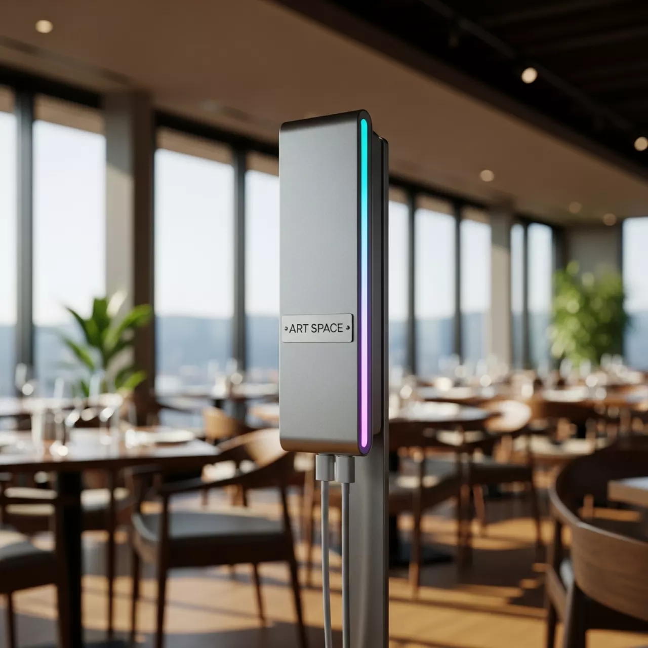 Аренда Зарядная стойка Galaxy Floor в ресторане «Высота 5642» — ART SPACE