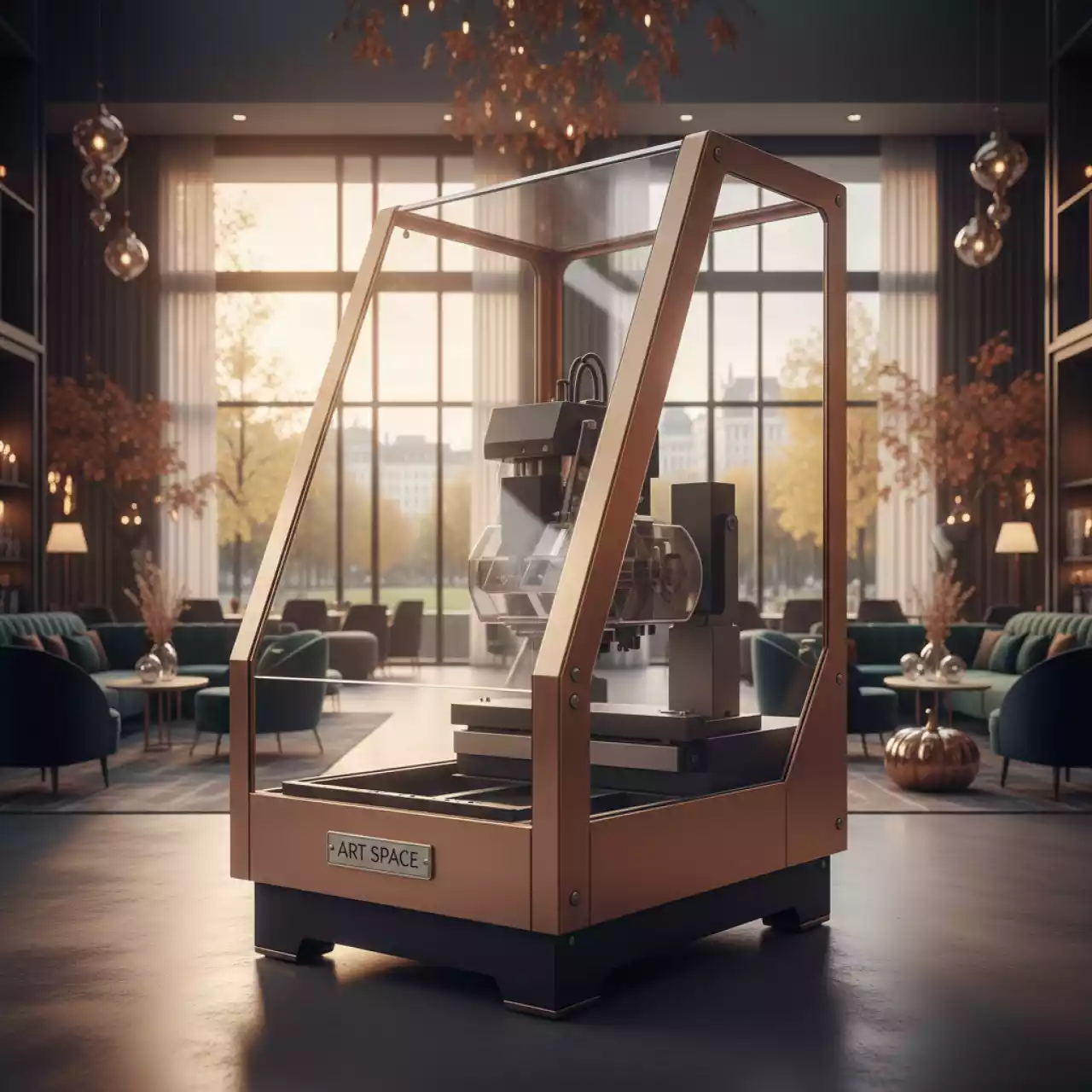 Аренда Защитный кожух для гравера DLT G 100 45 градусов 50 мм в Mövenpick Hotel — ART SPACE