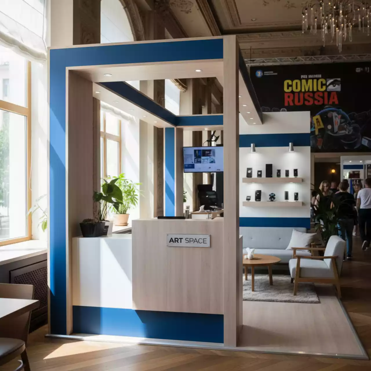 Аренда Застройка стенда 35 м² для ТДО Эра Электрорадиоавтоматика в ресторане «Плакучая Ива» — ART SPACE