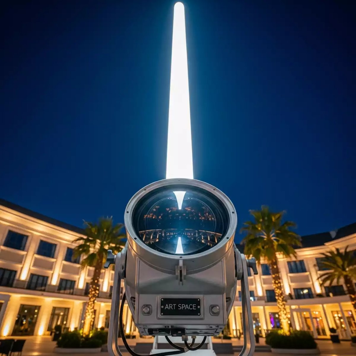 Аренда Зенитный прожектор Dialighting XQ 7000 в ресторане «D.O.M» — ART SPACE