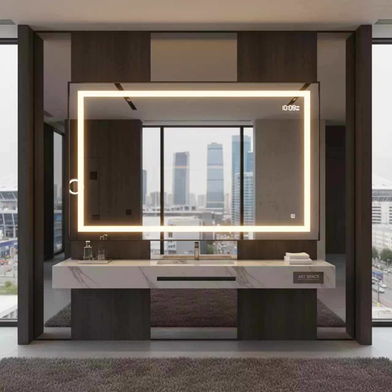 Аренда Зеркала с подсветкой, подогревом и часами в Гранд Отель Сочи — ART SPACE