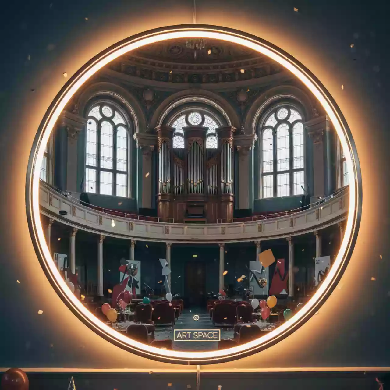 Аренда Зеркало AM PM X Joy d 77 см с подсветкой в Зале органной и камерной музыки — ART SPACE