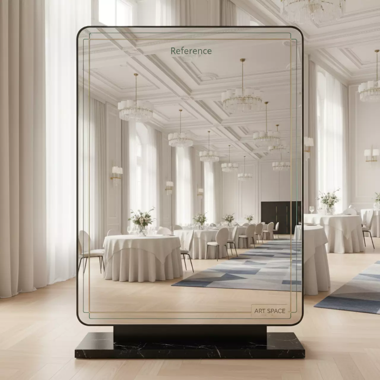 Аренда Зеркало двухстороннее Референс в банкетном зале «Дельфин» — ART SPACE