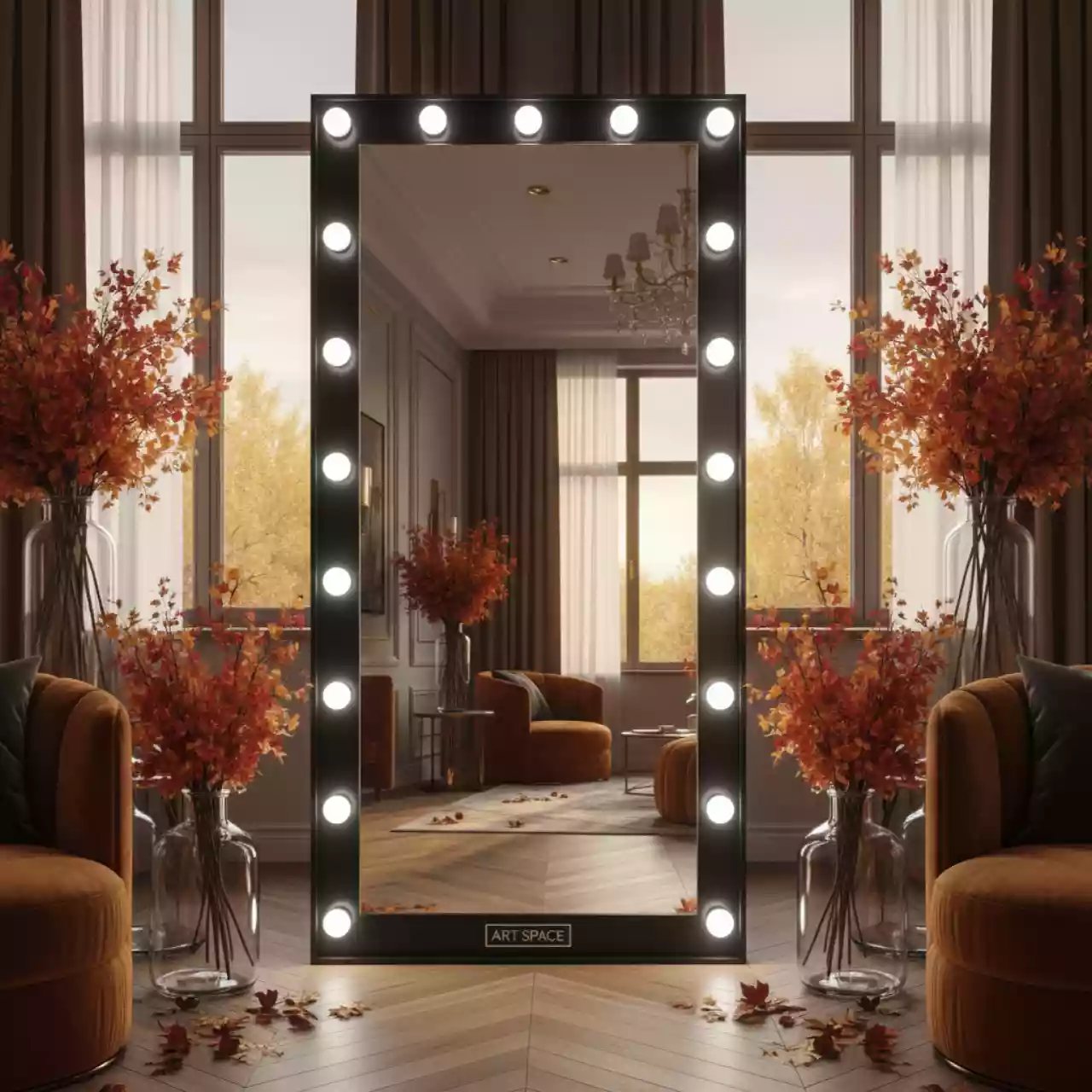 Аренда Зеркало гримерное черное 80х180 см в Karat Resort — ART SPACE