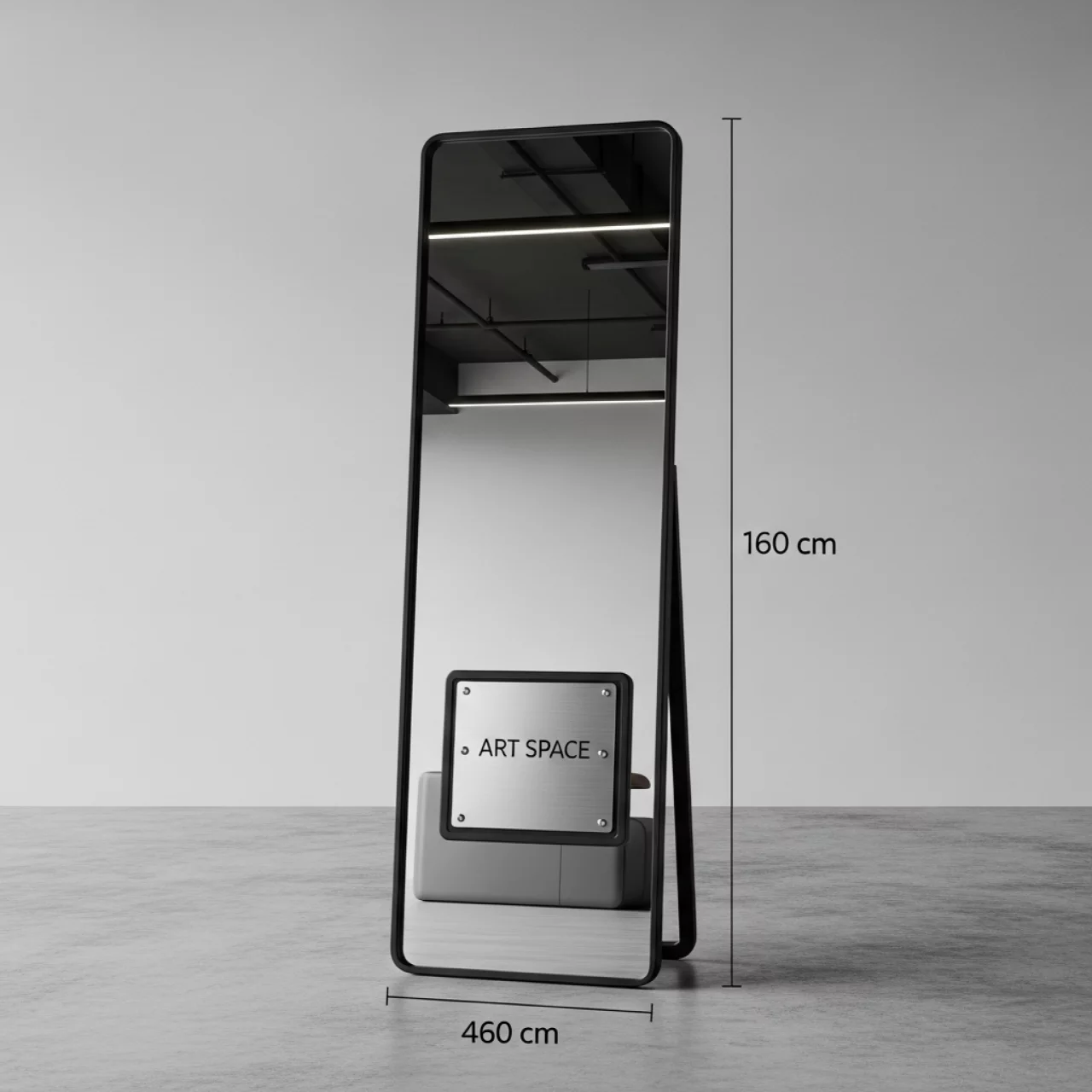 Аренда Зеркало напольное черное 40х160 см в ресторане «Баран-Рапан» — ART SPACE