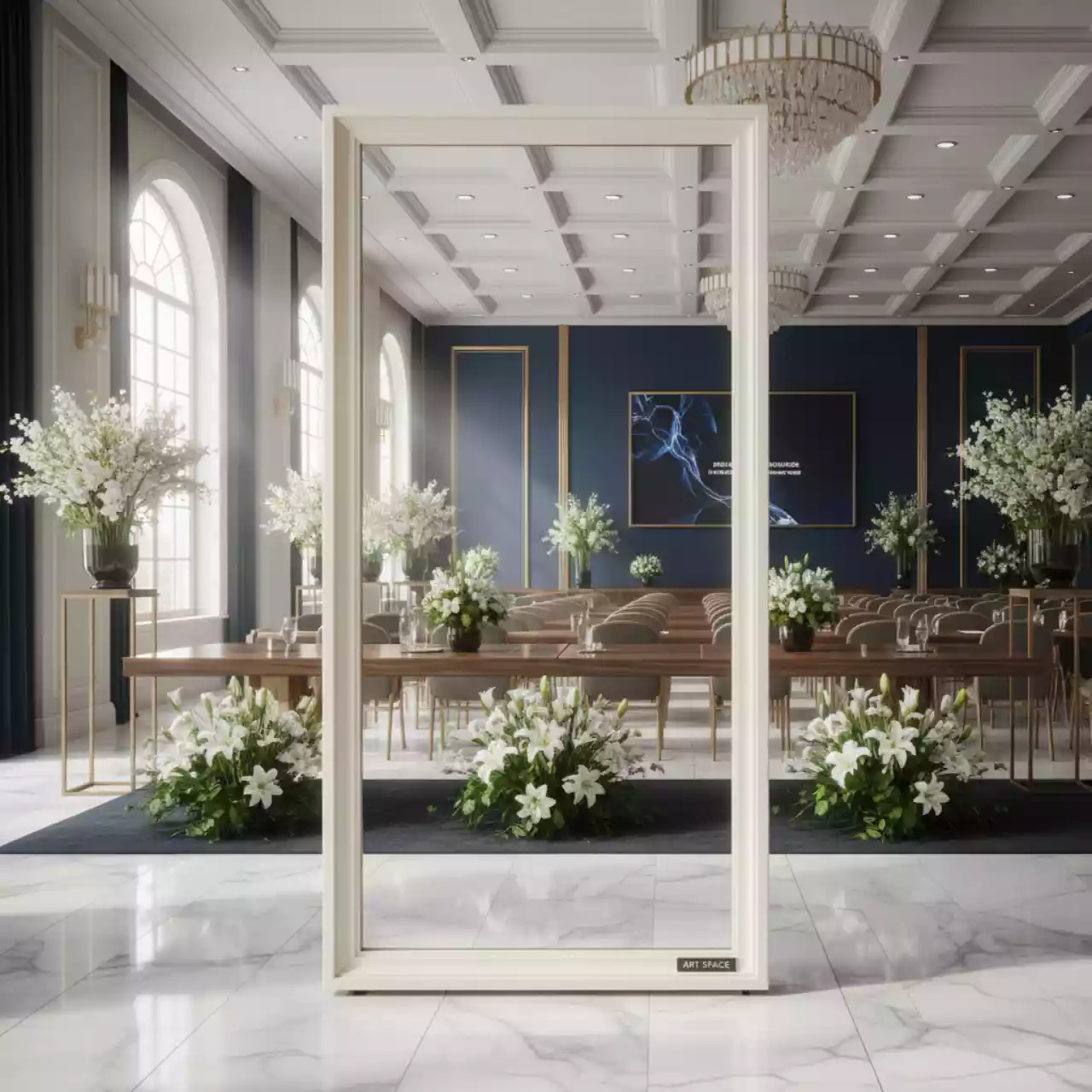 Аренда Зеркало напольное Мэмфис слоновая кость в санатории «Заполярье» — ART SPACE