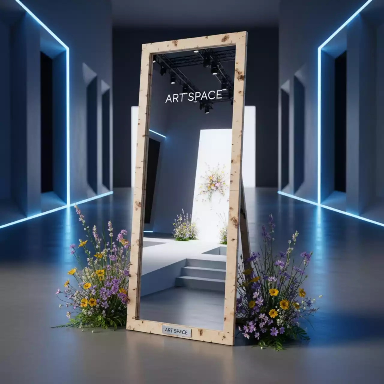 Аренда Зеркало напольное Virtuos с эффектом березы в Omega Sirius — ART SPACE