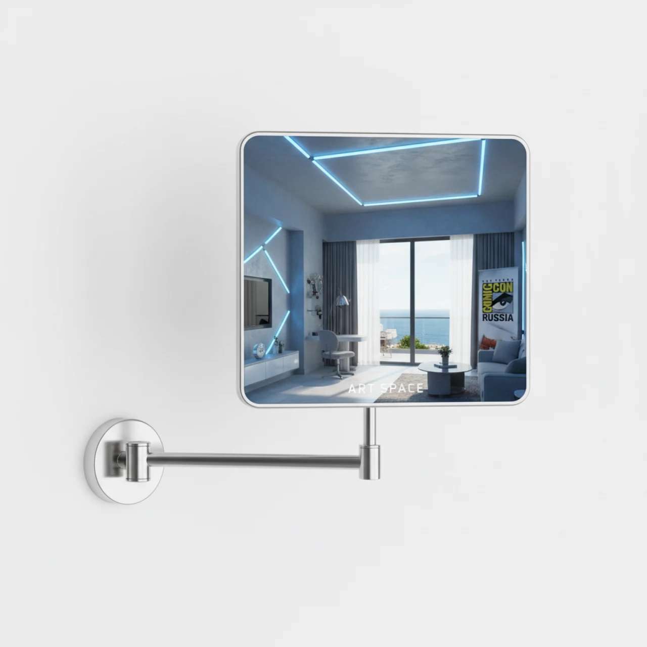 Аренда Зеркало настенное выдвижное хром в Гранд Отель Сочи — ART SPACE