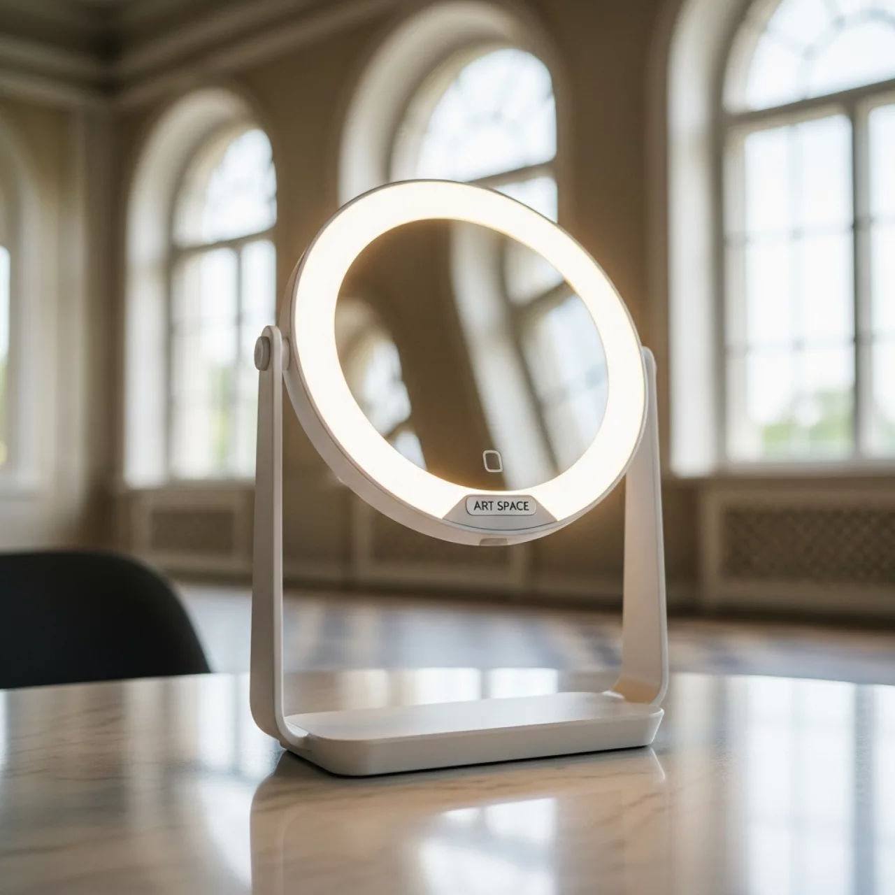 Аренда Зеркало настольное белое с подсветкой в усадьбе Голицына — ART SPACE