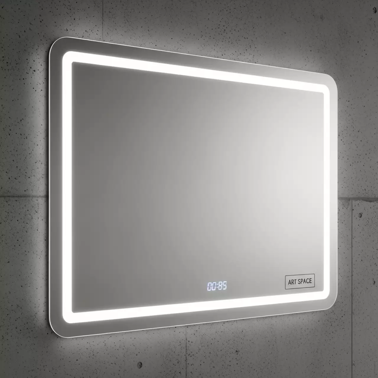 Аренда Зеркало с подсветкой подогревом часами Cersanit LED 080 Design Pro 60х85 см в комплексе Sea Galaxy — ART SPACE