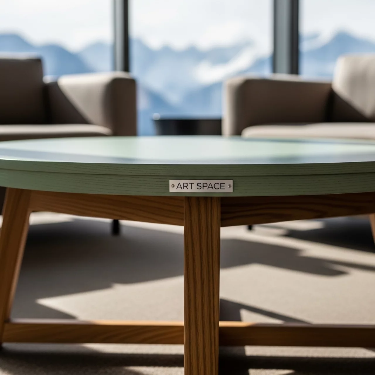 Аренда Журнальный стол Carosello мятный дерево на курорте «Газпром» (Альпика) — ART SPACE