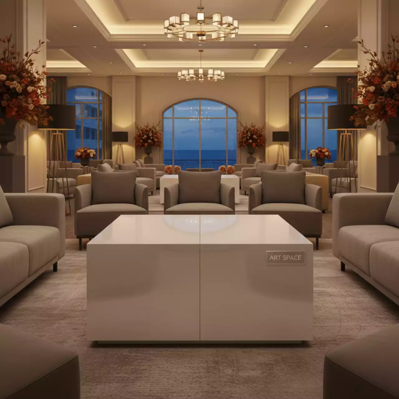 Аренда Журнальный стол Cube белый в конгресс-холле отеля Жемчужина — ART SPACE