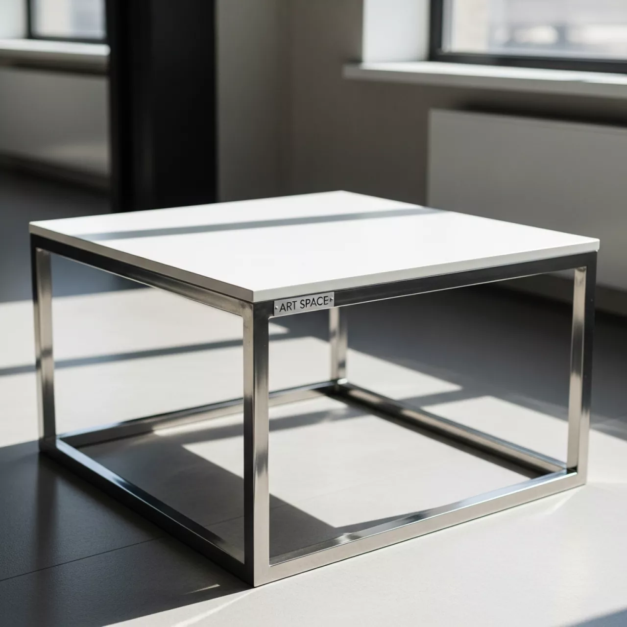 Аренда Журнальный стол Cube Silver White в отеле «Богатырь» — ART SPACE