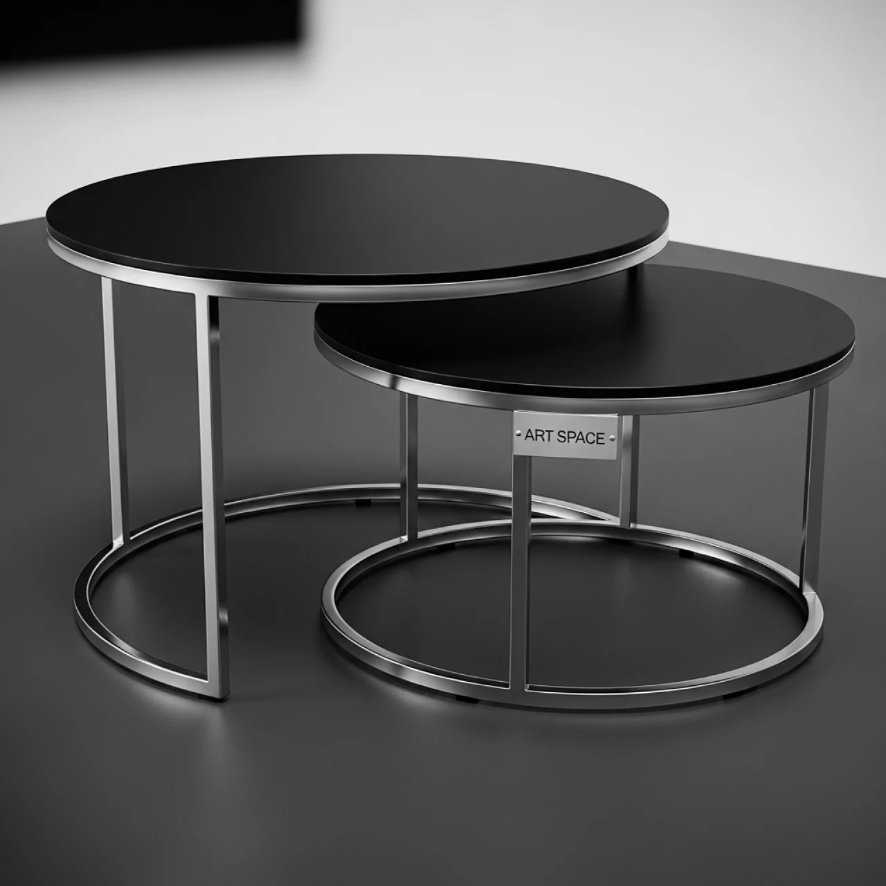 Аренда Журнальный стол Duet серебряный и черный на курорте «Газпром» (Альпика) — ART SPACE