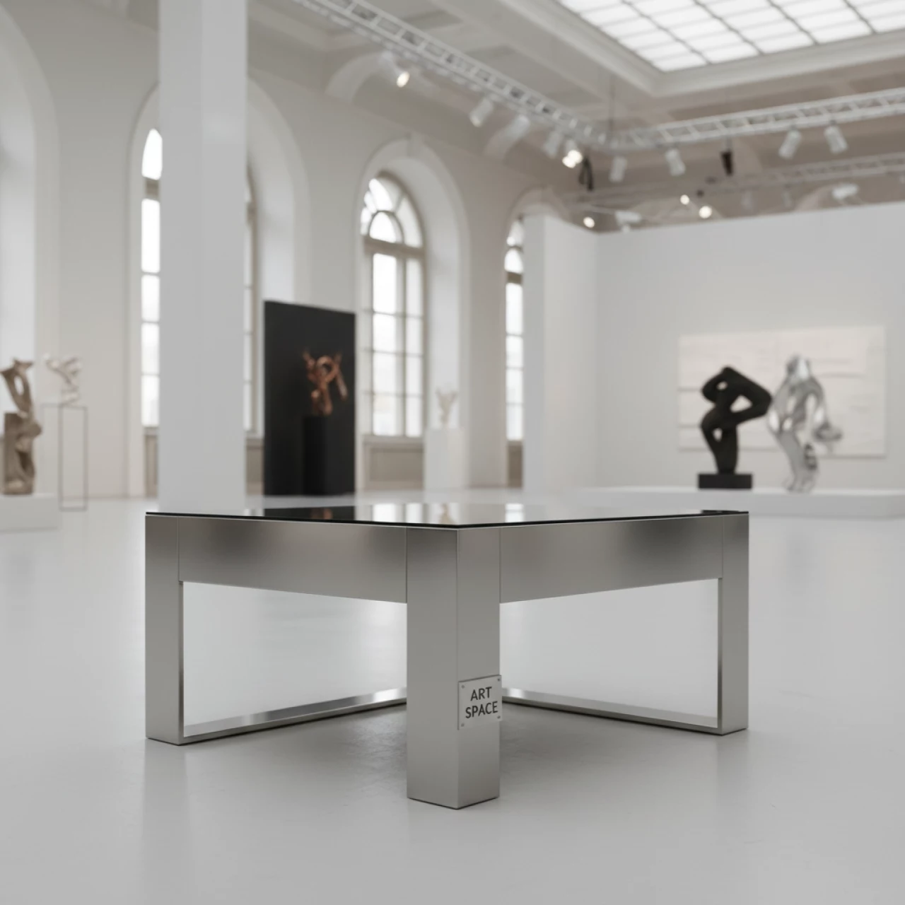 Аренда Журнальный стол Duet серебряный в МФК «Горный» — ART SPACE