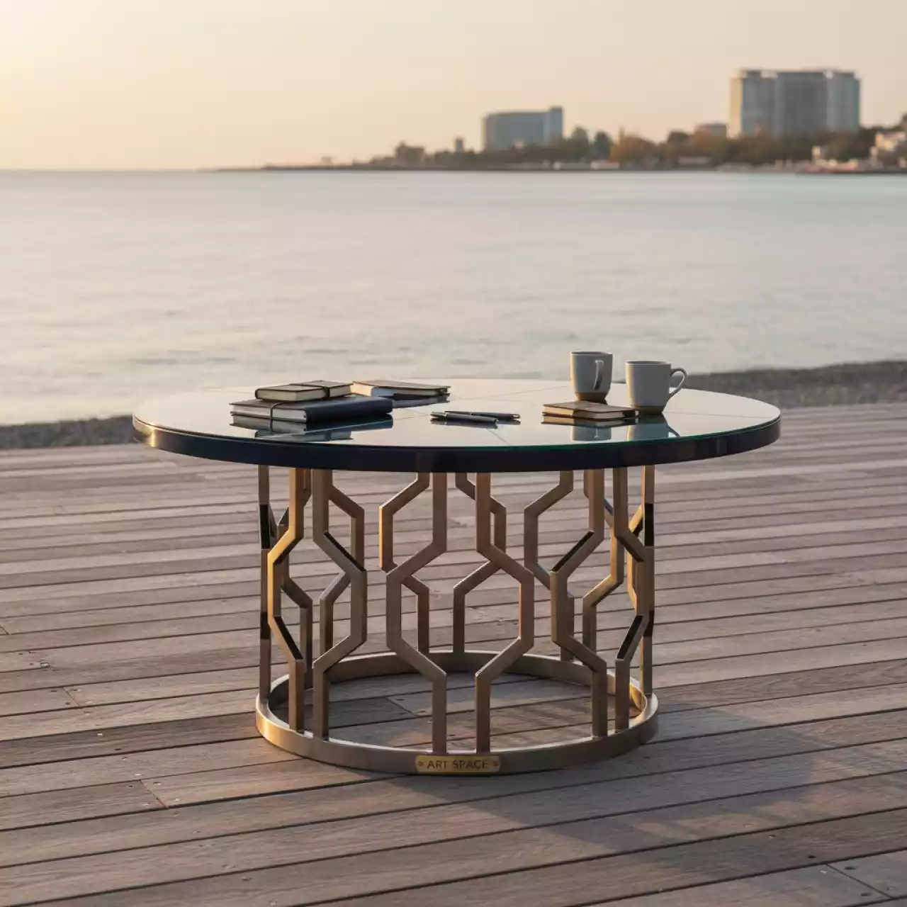Аренда Журнальный стол Hydra D 70 на пляже «Ривьера» — ART SPACE