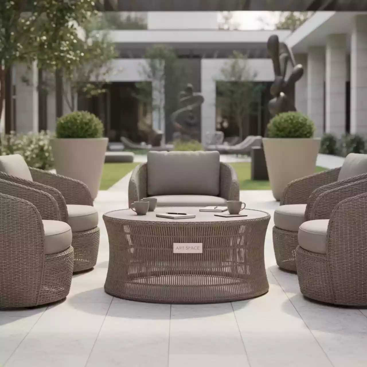 Аренда Журнальный стол из искусственного ротанга YH S4517W 1 TW в Novotel Resort — ART SPACE