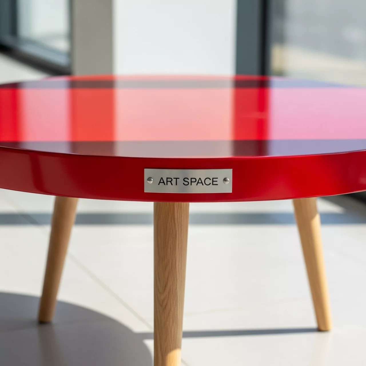 Аренда Журнальный стол классик с красной столешницей в Alpha Sirius — ART SPACE