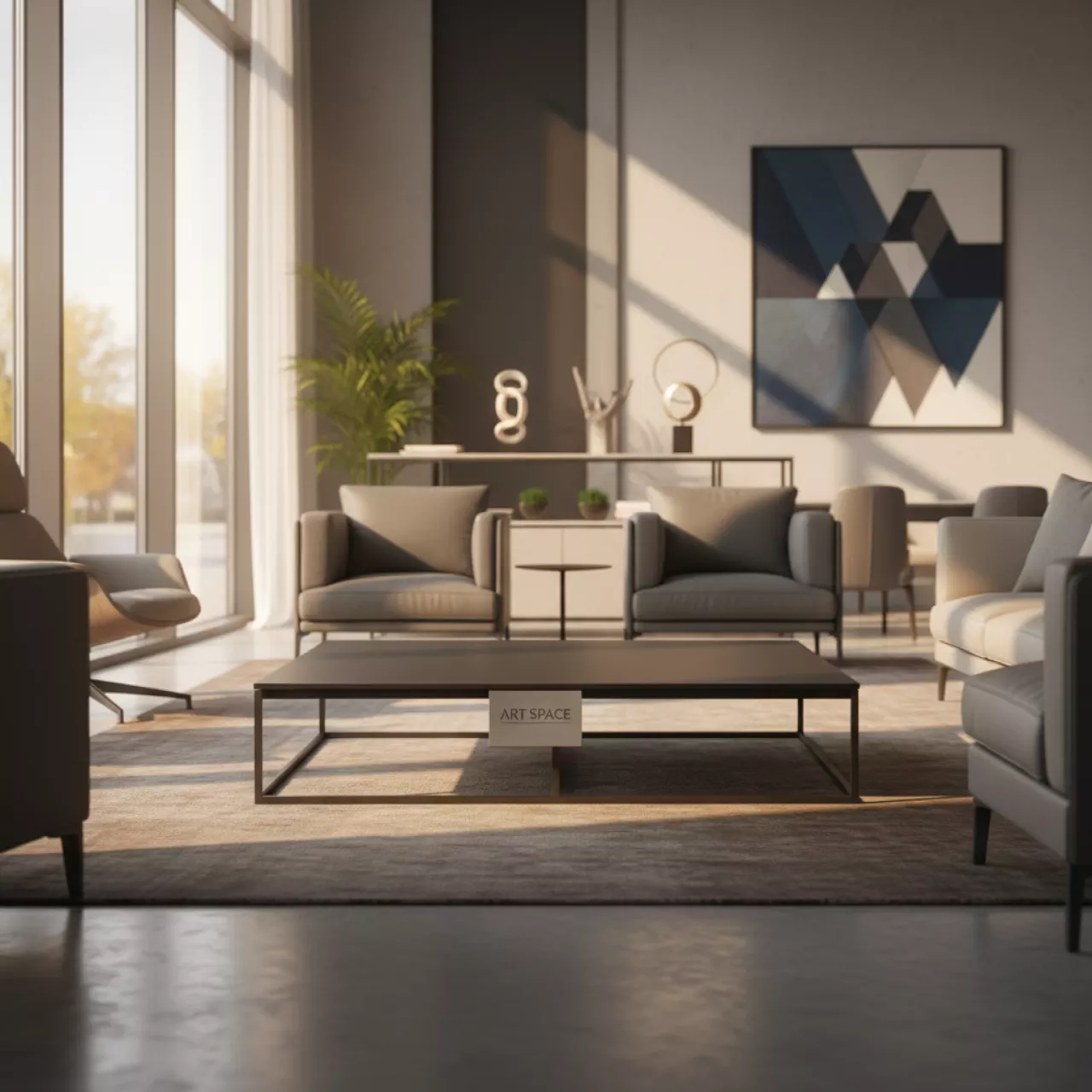 Аренда Журнальный стол квадратный черный в Alpha Sirius — ART SPACE