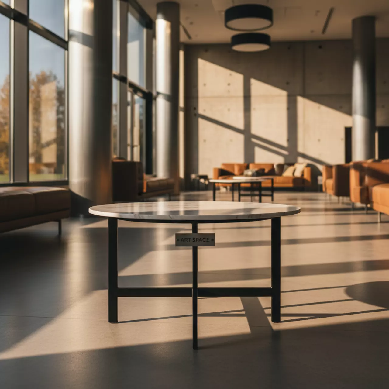 Аренда Журнальный стол лаконичность с белой столешницей в отеле Radisson Lazurnaya — ART SPACE