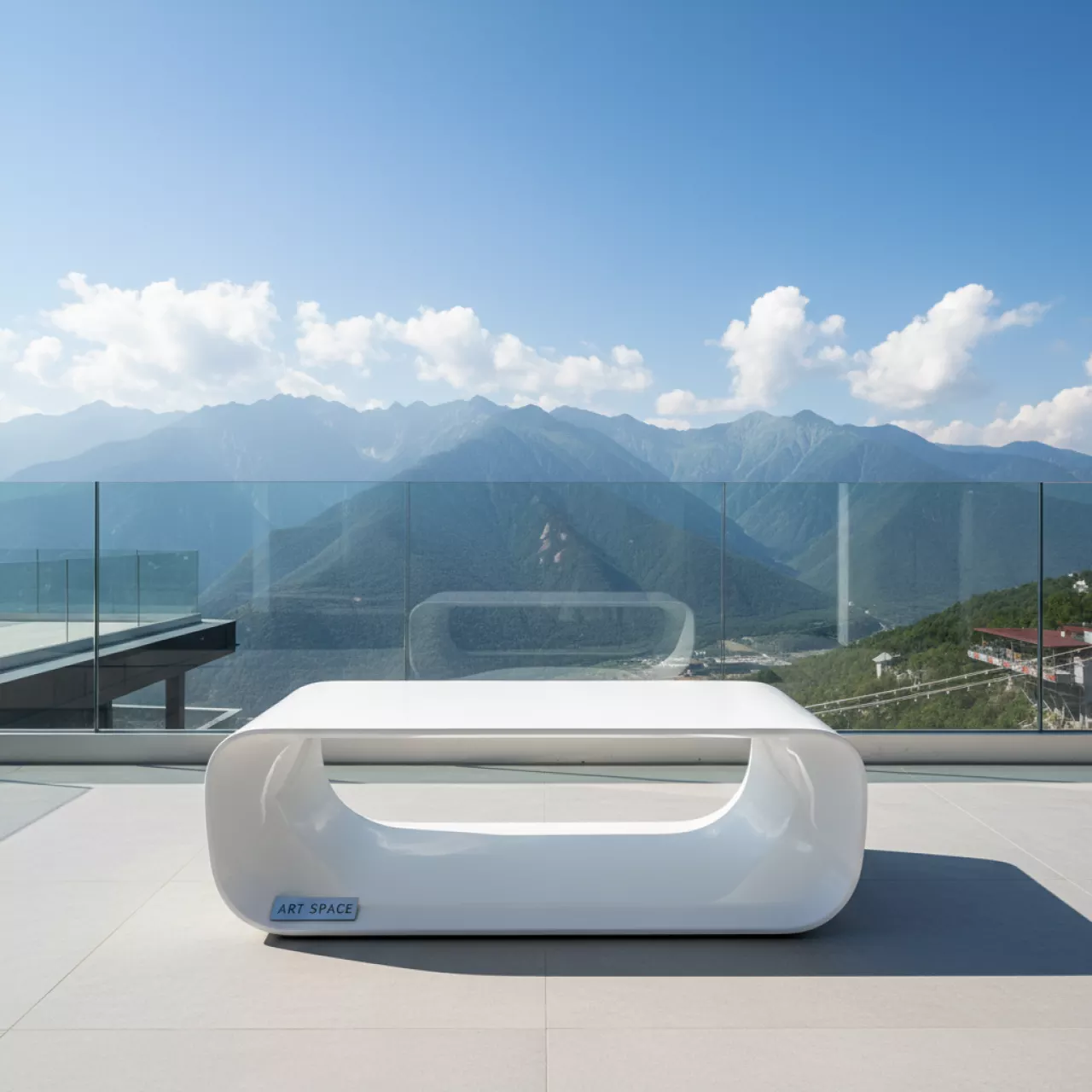 Аренда Журнальный стол Quarterback White в Skypark Sochi — ART SPACE