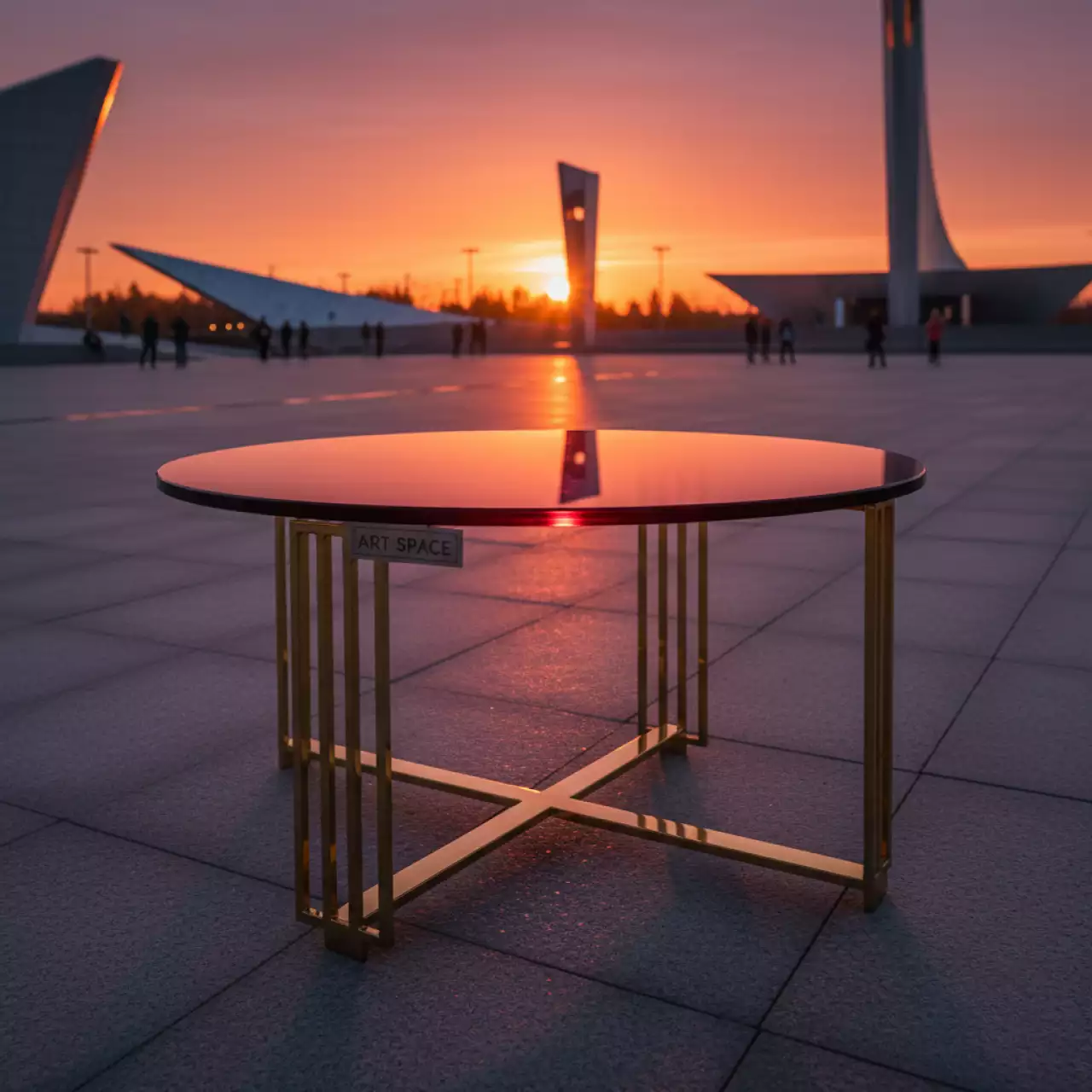 Аренда Журнальный стол Red Glass на Медальной площади — ART SPACE