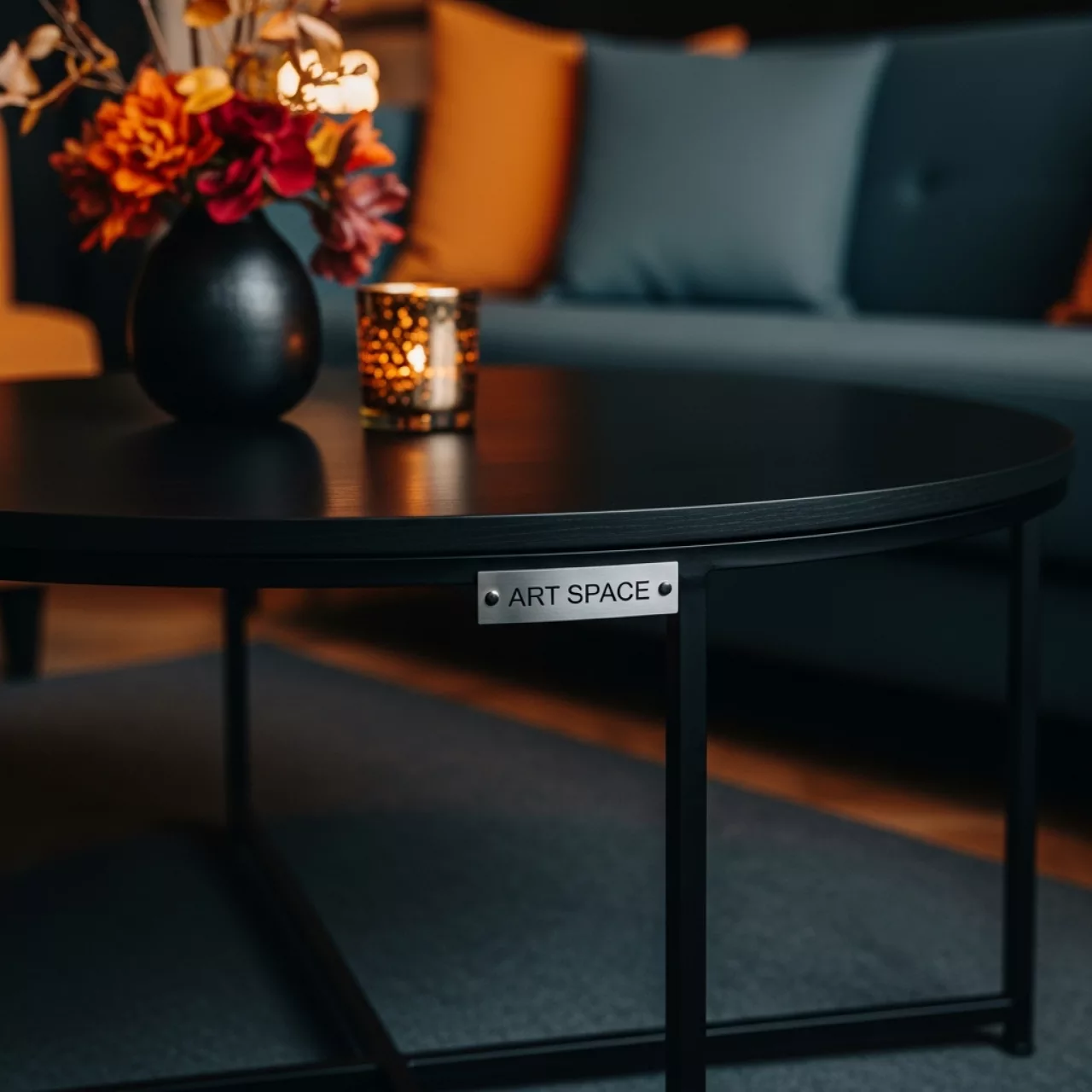 Аренда Журнальный стол Round черный в Golden Tulip Rosa Khutor — ART SPACE