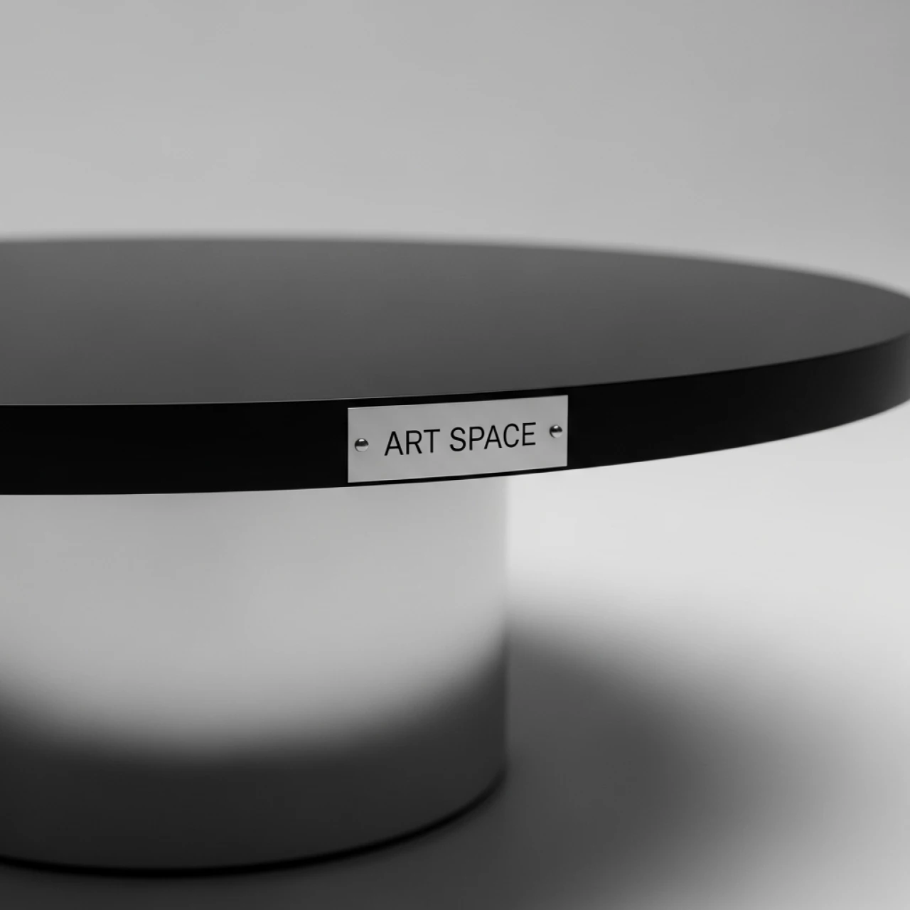 Аренда Журнальный стол Round серебристый и черный в Зале органной и камерной музыки — ART SPACE