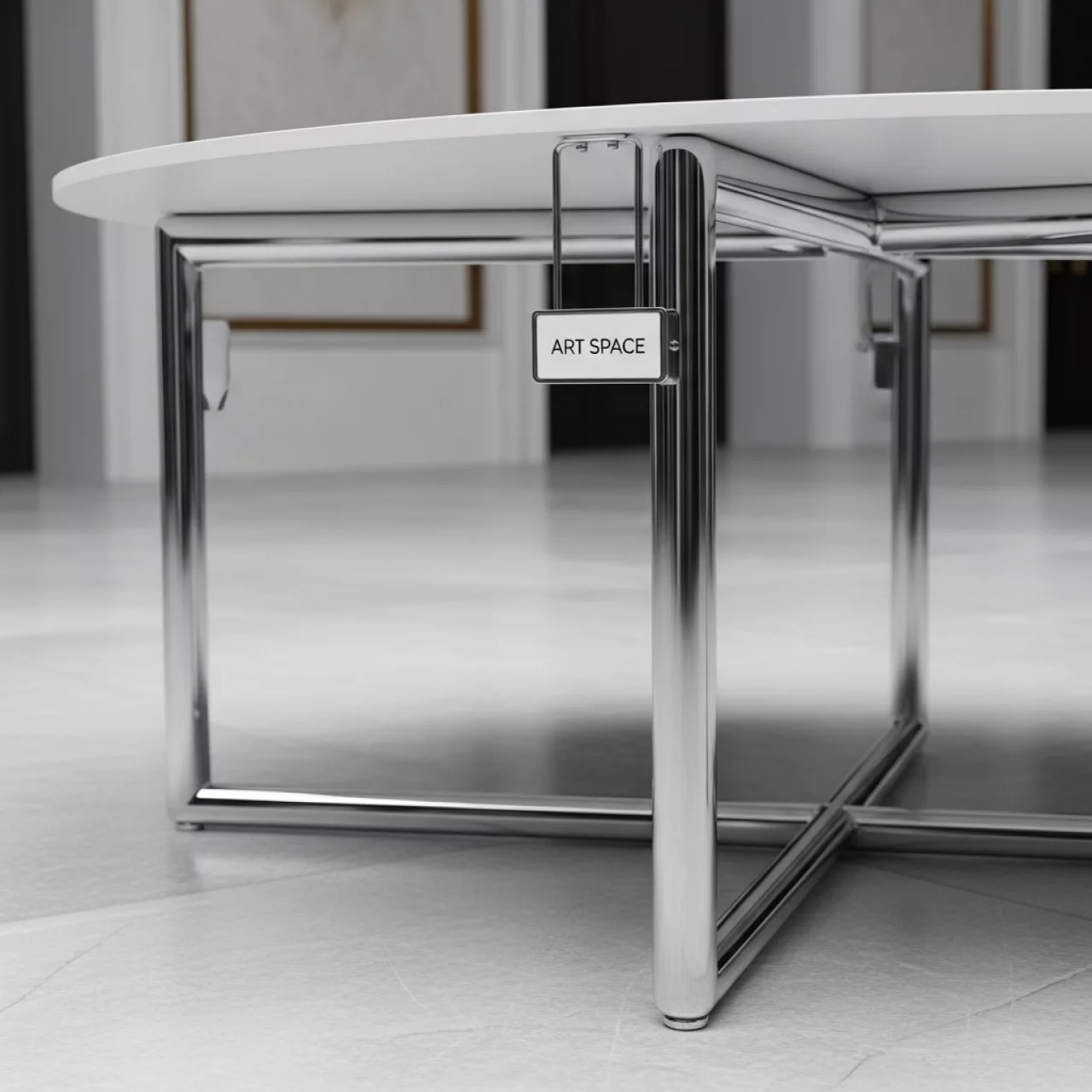 Аренда Журнальный стол silver & white в гранд-отеле «Жемчужина» — ART SPACE