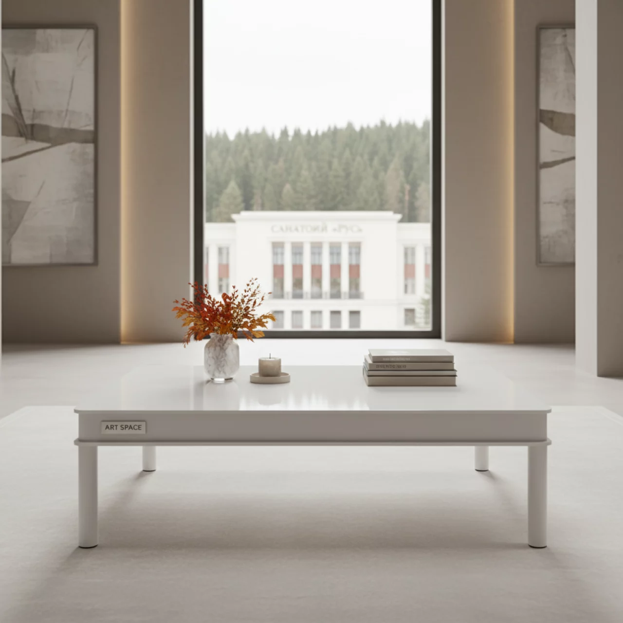 Аренда Журнальный стол Tavolino белый в санатории «Русь» — ART SPACE