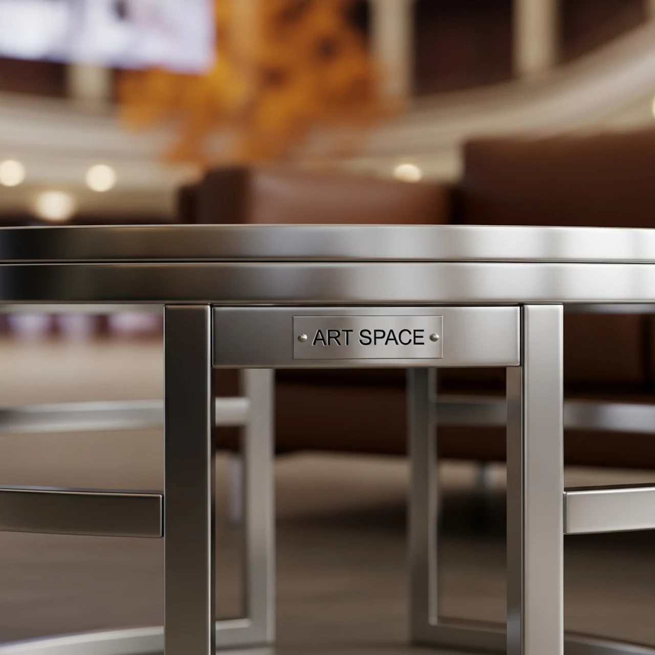 Аренда Журнальный столик Бостон серебро 50х32 см в Зимнем театре — ART SPACE