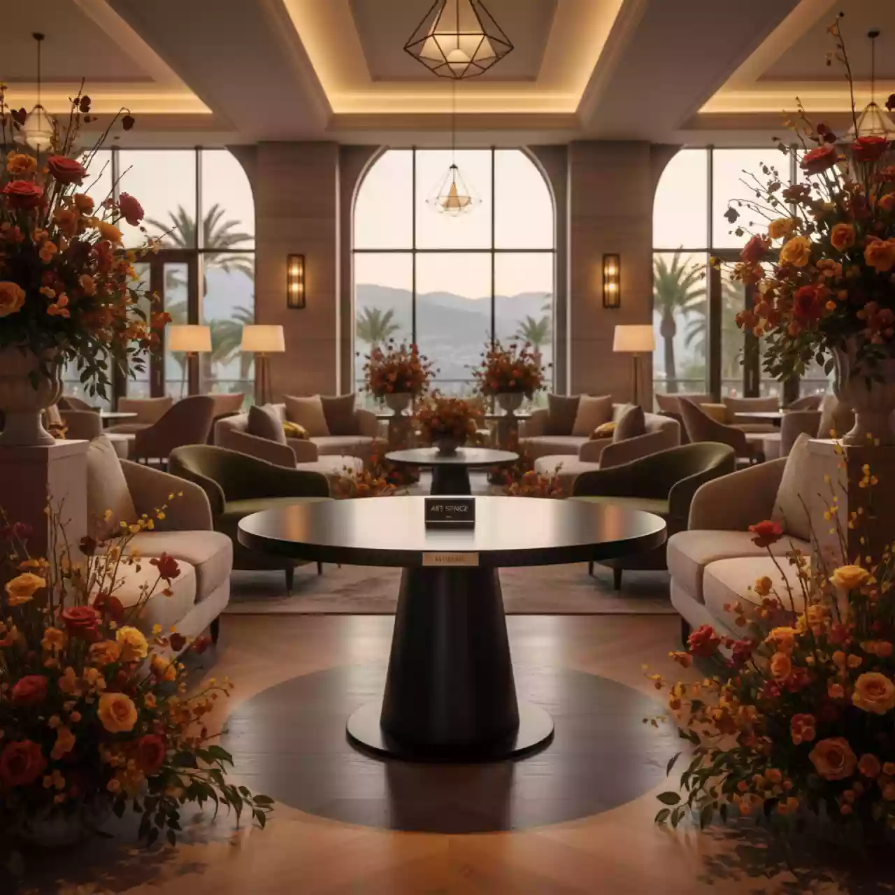 Аренда Журнальный столик Финика M Торос круглый черный в Swissôtel Resort Sochi Kamelia — ART SPACE