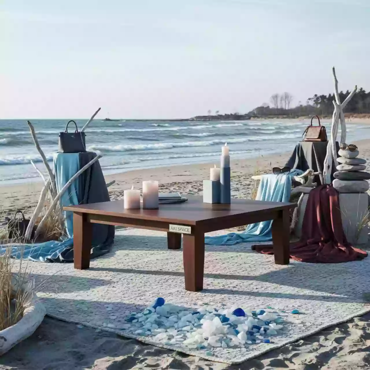 Аренда Журнальный столик Лион шоколад на пляже «Ривьера» — ART SPACE