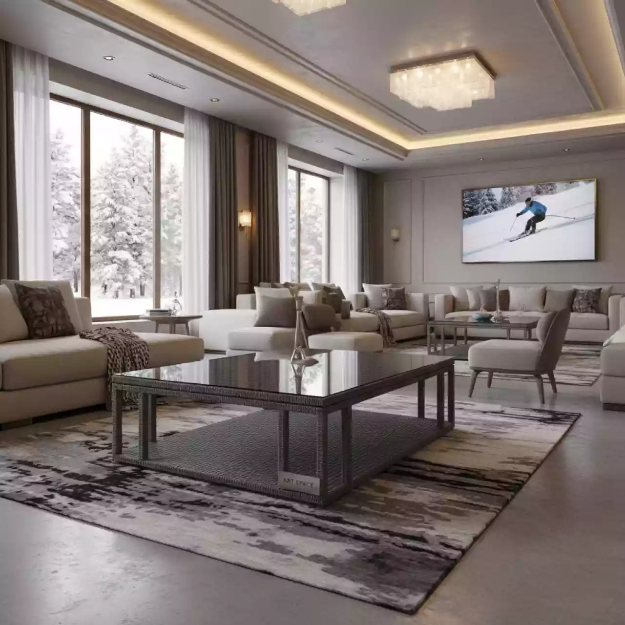 Аренда Журнальный столик Ницца из искусственного ротанга серый в санатории «Русь» — ART SPACE