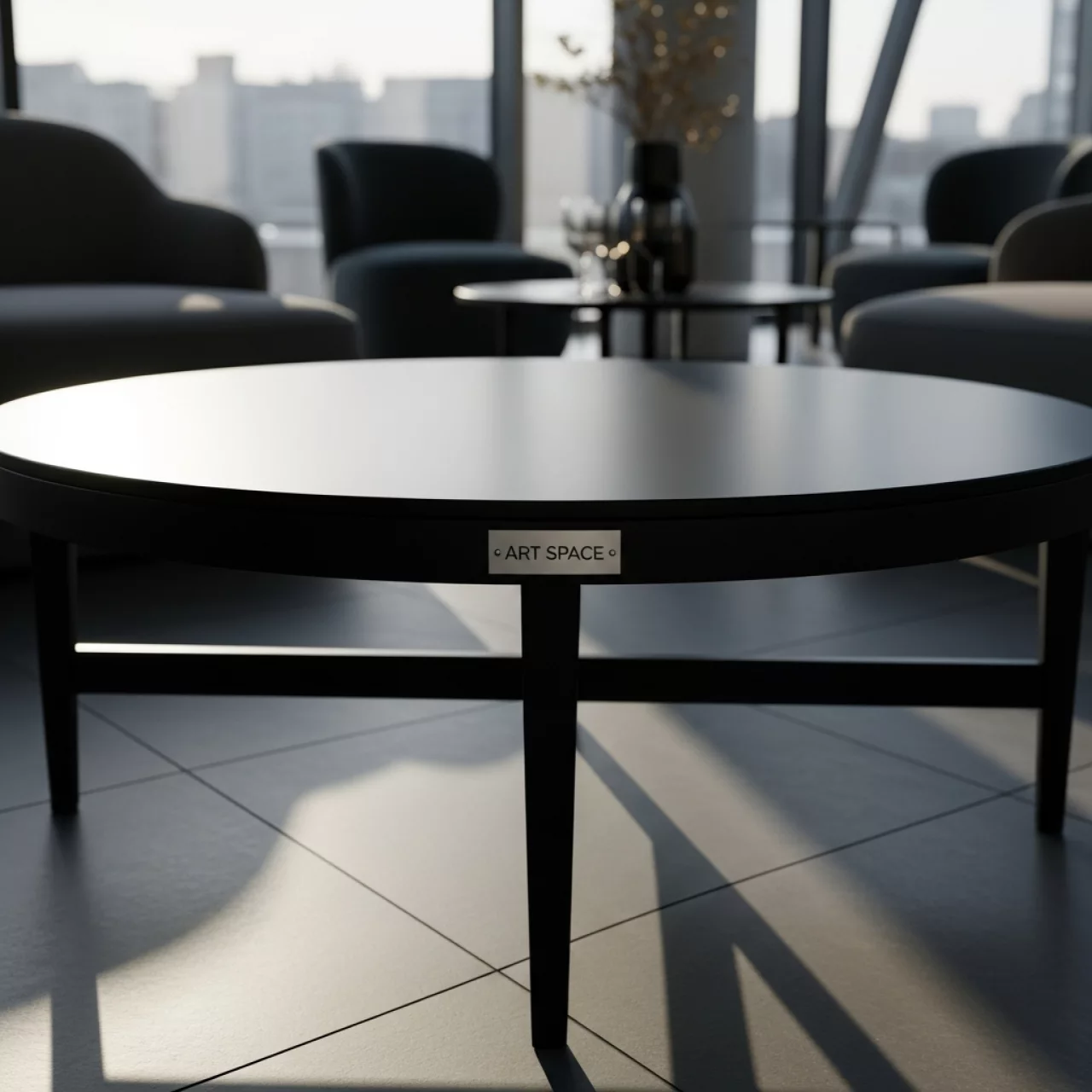 Аренда Журнальный столик Round черный в Delta Sirius — ART SPACE