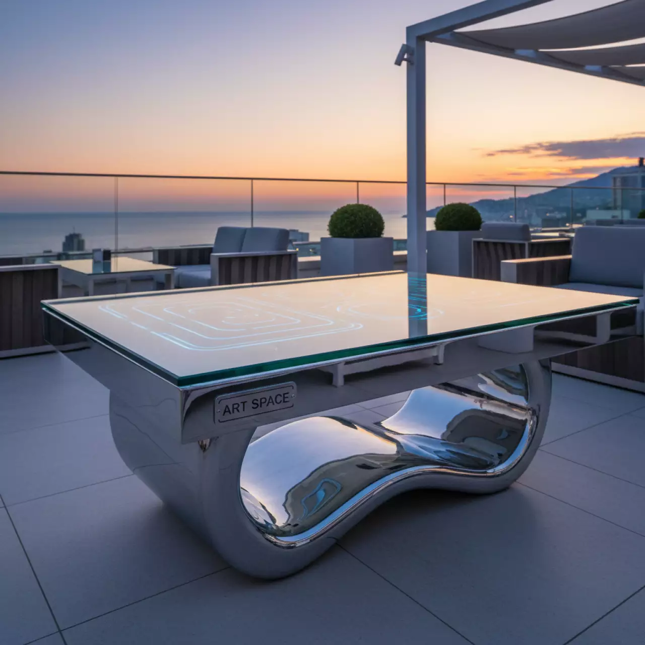 Аренда Журнальный столик со стеклом в ресторане «D.O.M» — ART SPACE