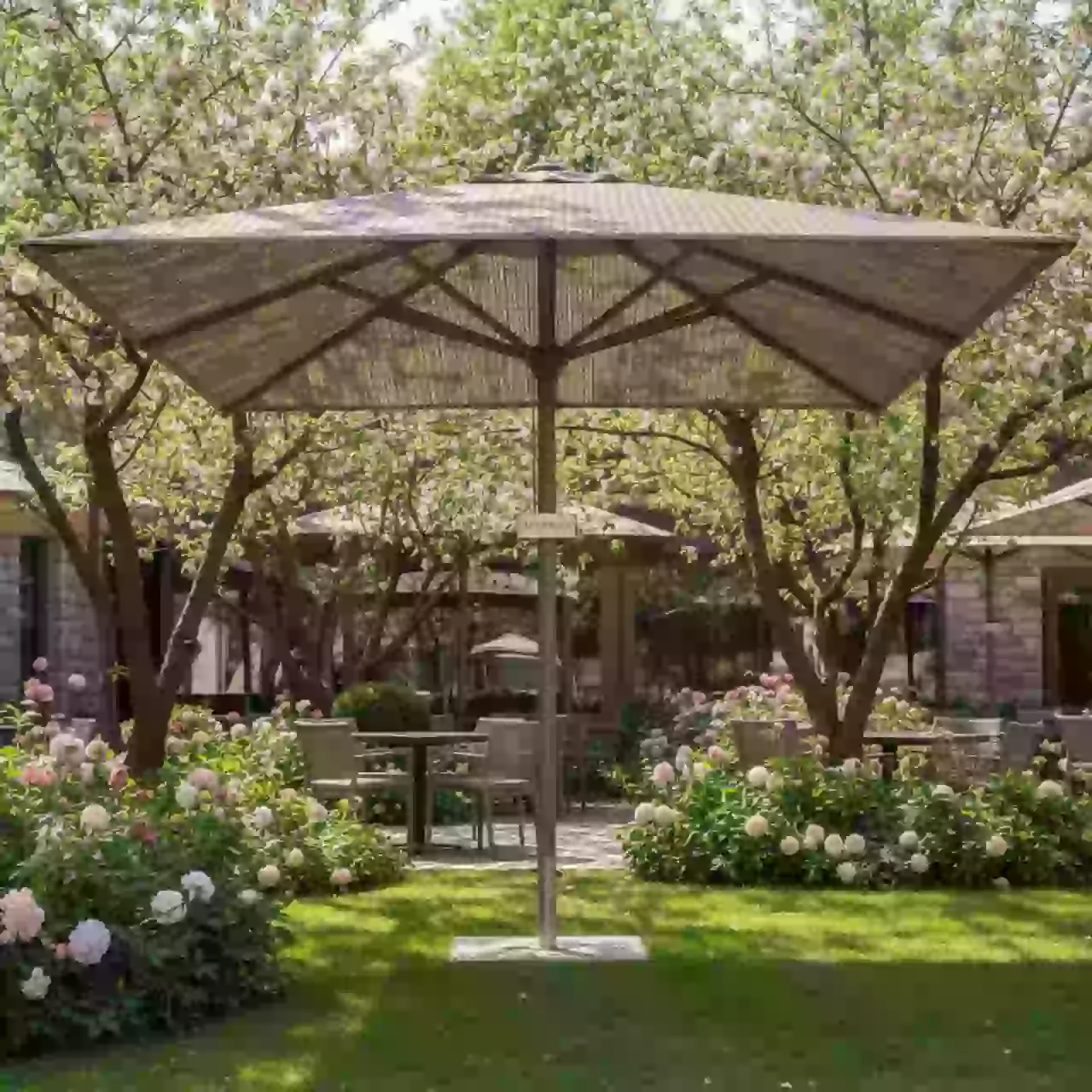 Аренда Зонт для ресторана плетеный премиум в ресторане «Сыроварня» — ART SPACE