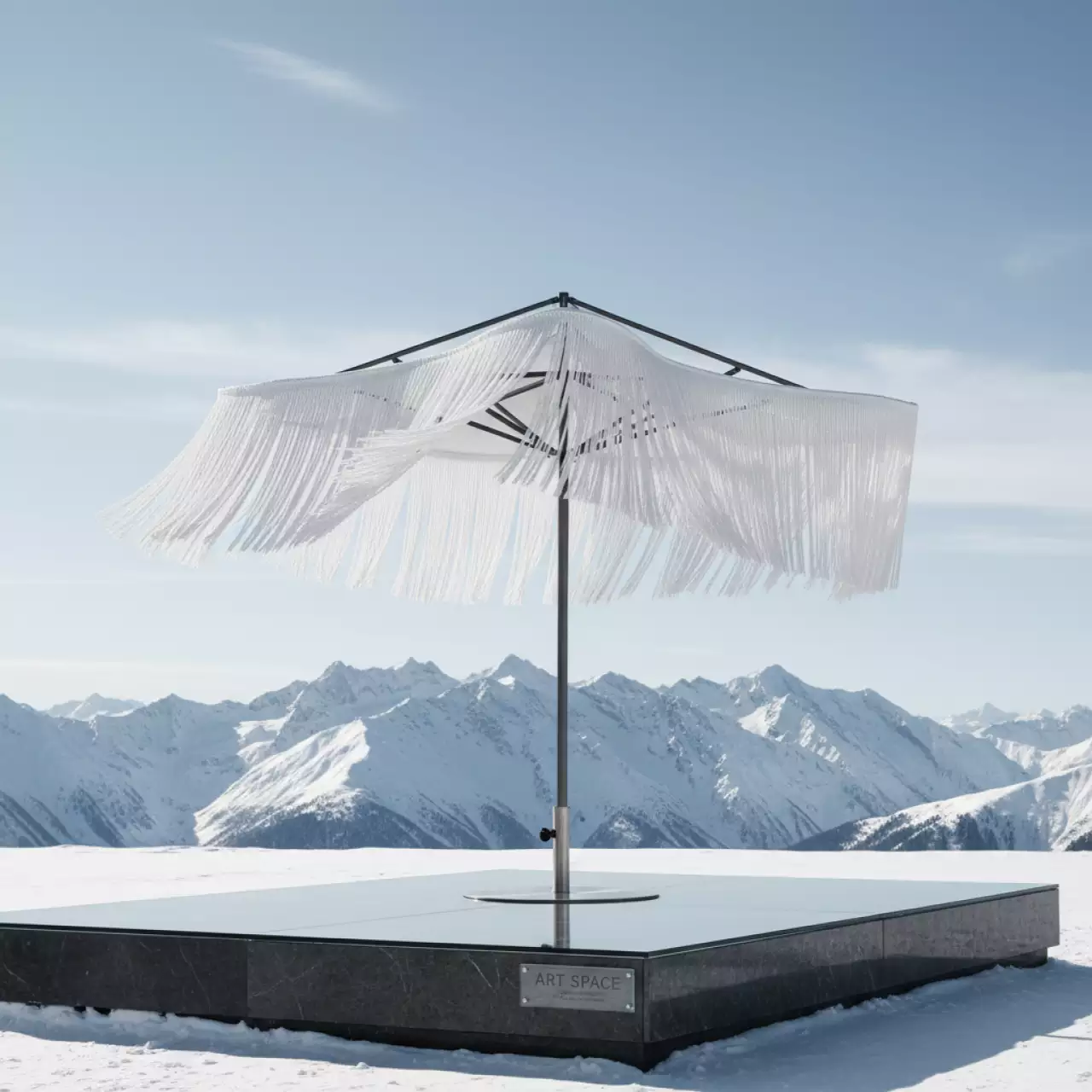 Аренда Зонт Frou Frou дизайнерский 2,5 м на курорте «Газпром» (Альпика) — ART SPACE