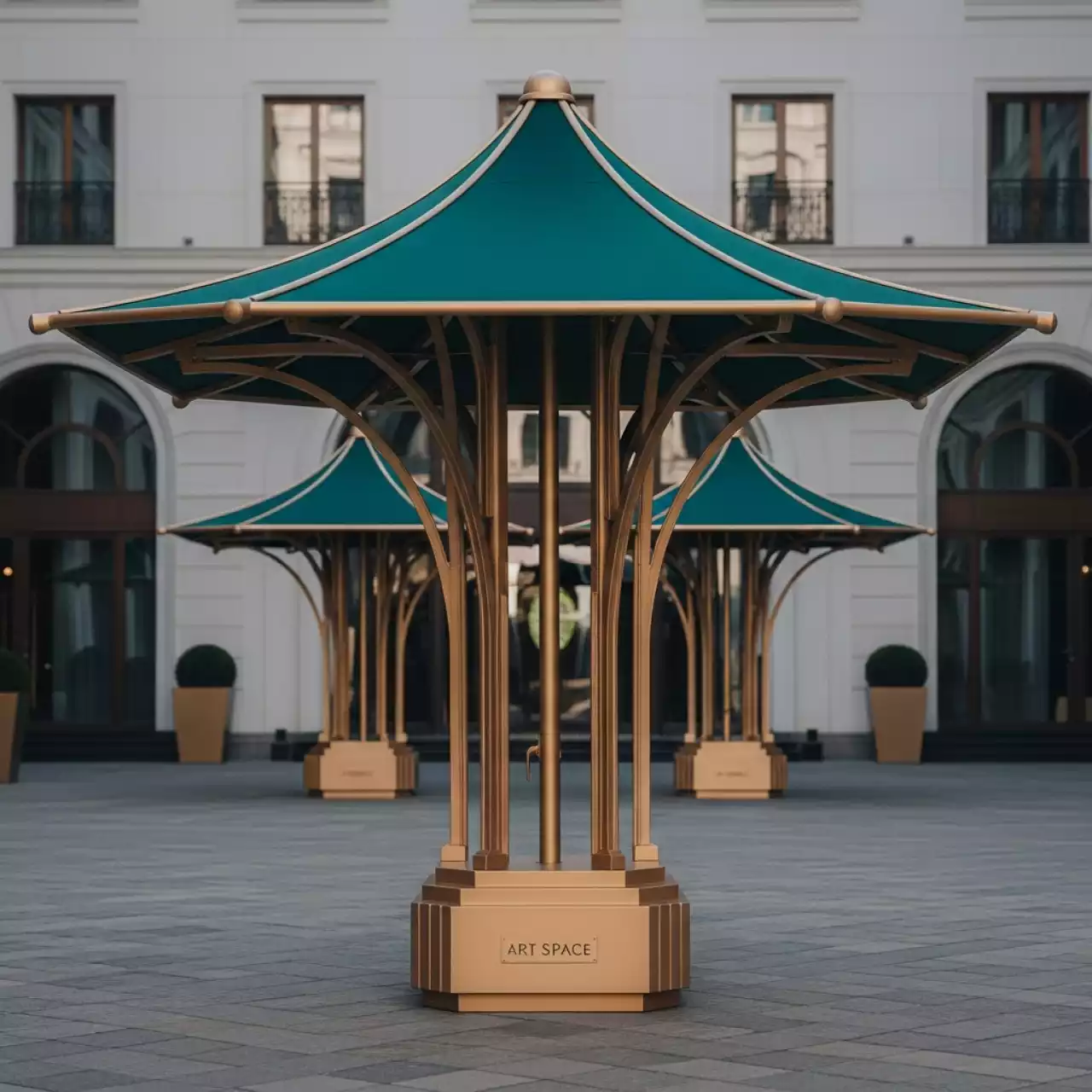 Аренда Зонт пляжный профессиональный Iconic Pagoda 2,4 м в Stella di Mosca — ART SPACE