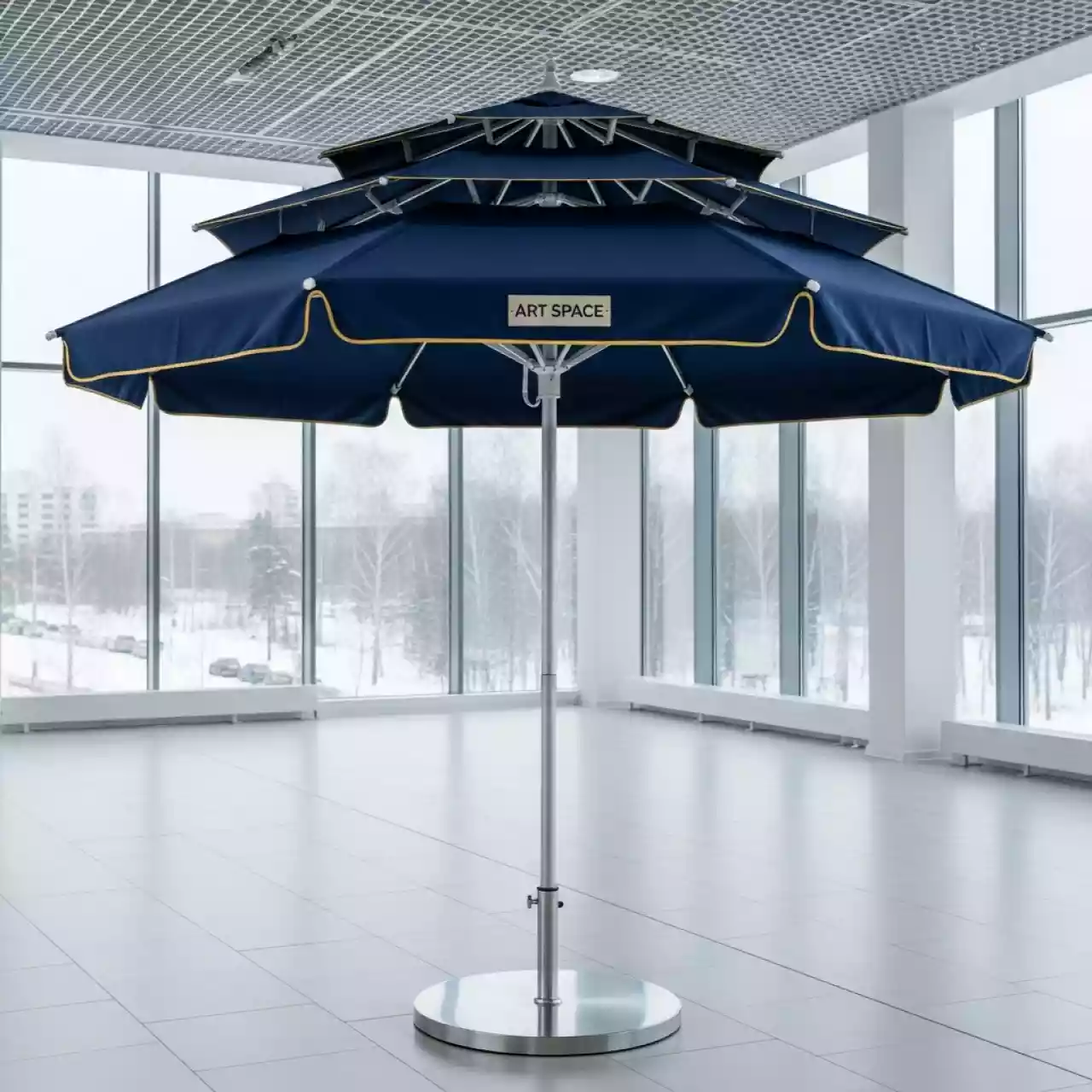 Аренда Зонт пляжный профессиональный Iconic Pagoda Ø2,4 м в Университете «Сириус» — ART SPACE